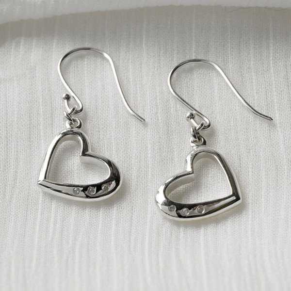 Past, Present, Future Heart Earrings