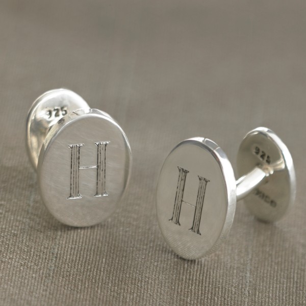 oval stud cuff links