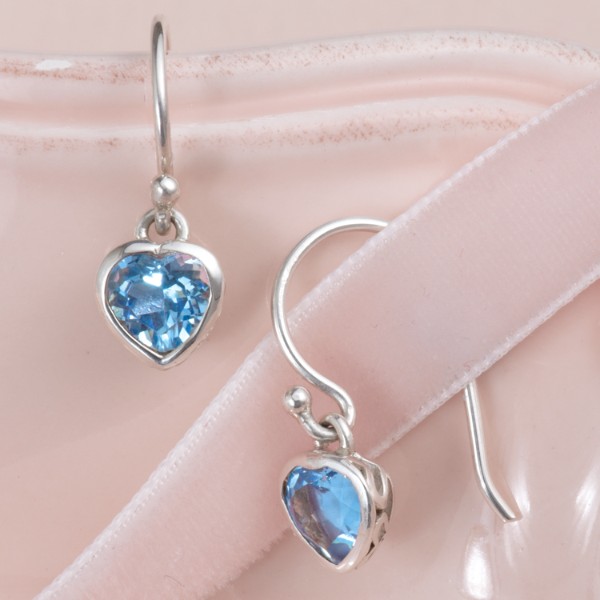 heart gemstone earrings