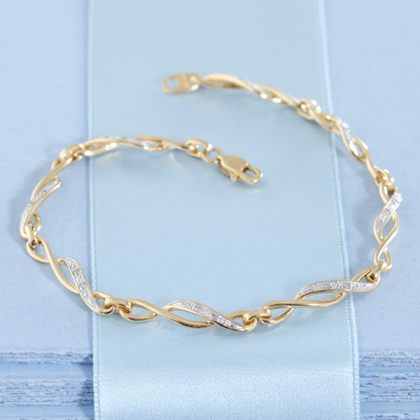 celtic eternity knot diamond accent bracelet